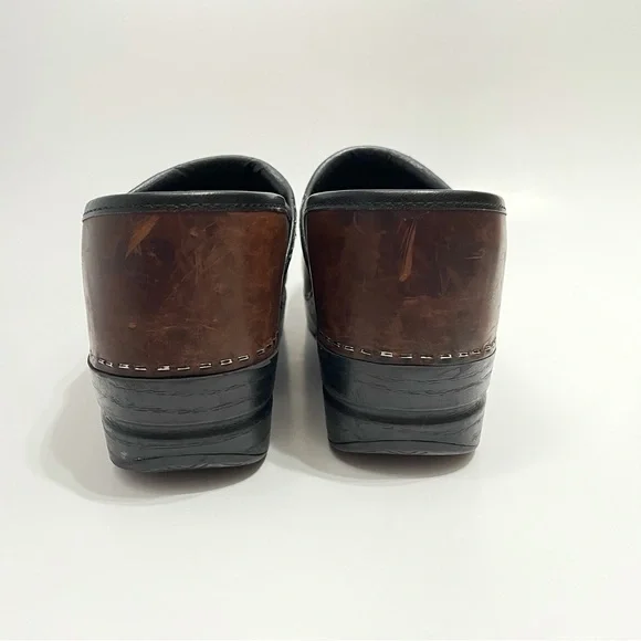 Dansko Professional Leather Clogs 39 Antique Brown Oiled Nursing Dental Clinic - Picture 4 of 8